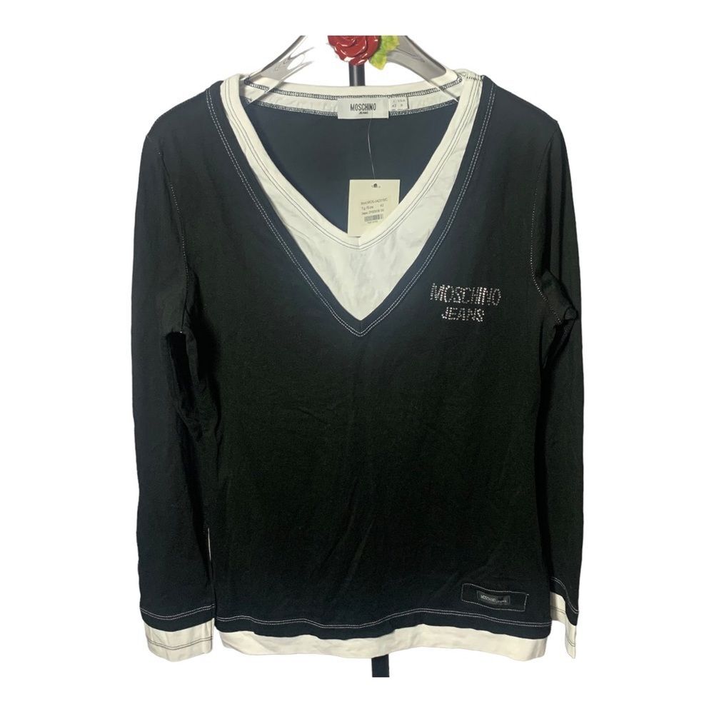 MOSCHINO Jeans Donna Layered look Quarter sleeves top